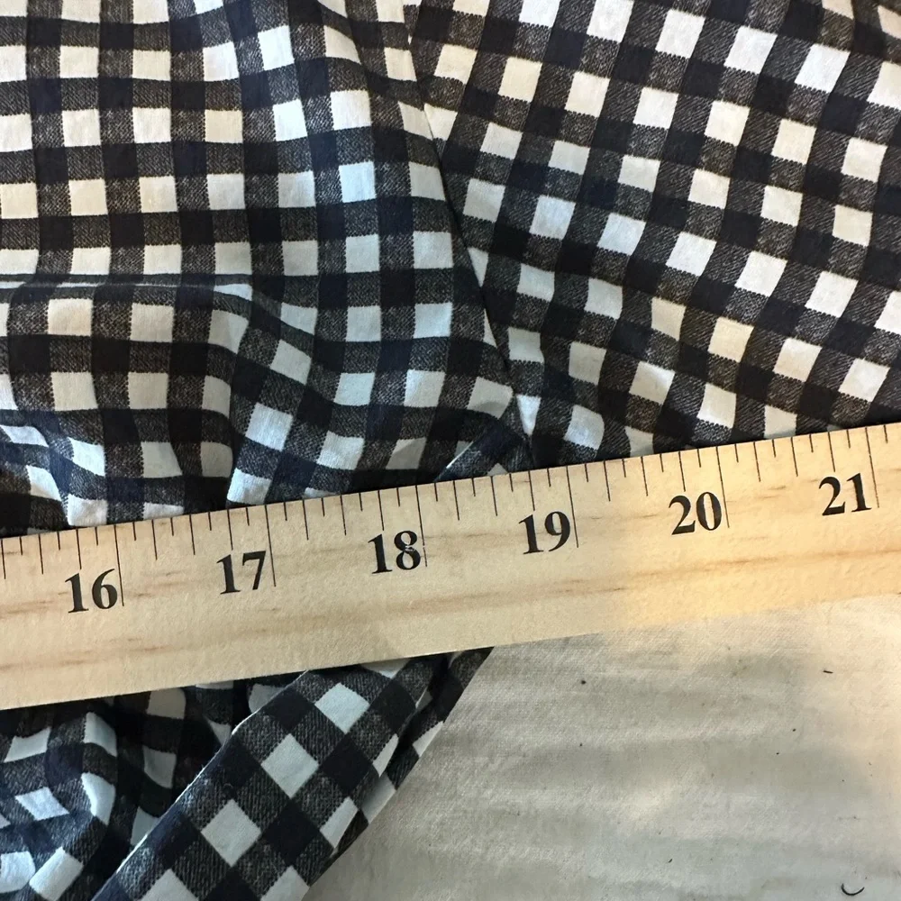 Tucker Black and White Gingham Midi Dress w/ Dolman Sleeves Medium - Picture 9 of 12